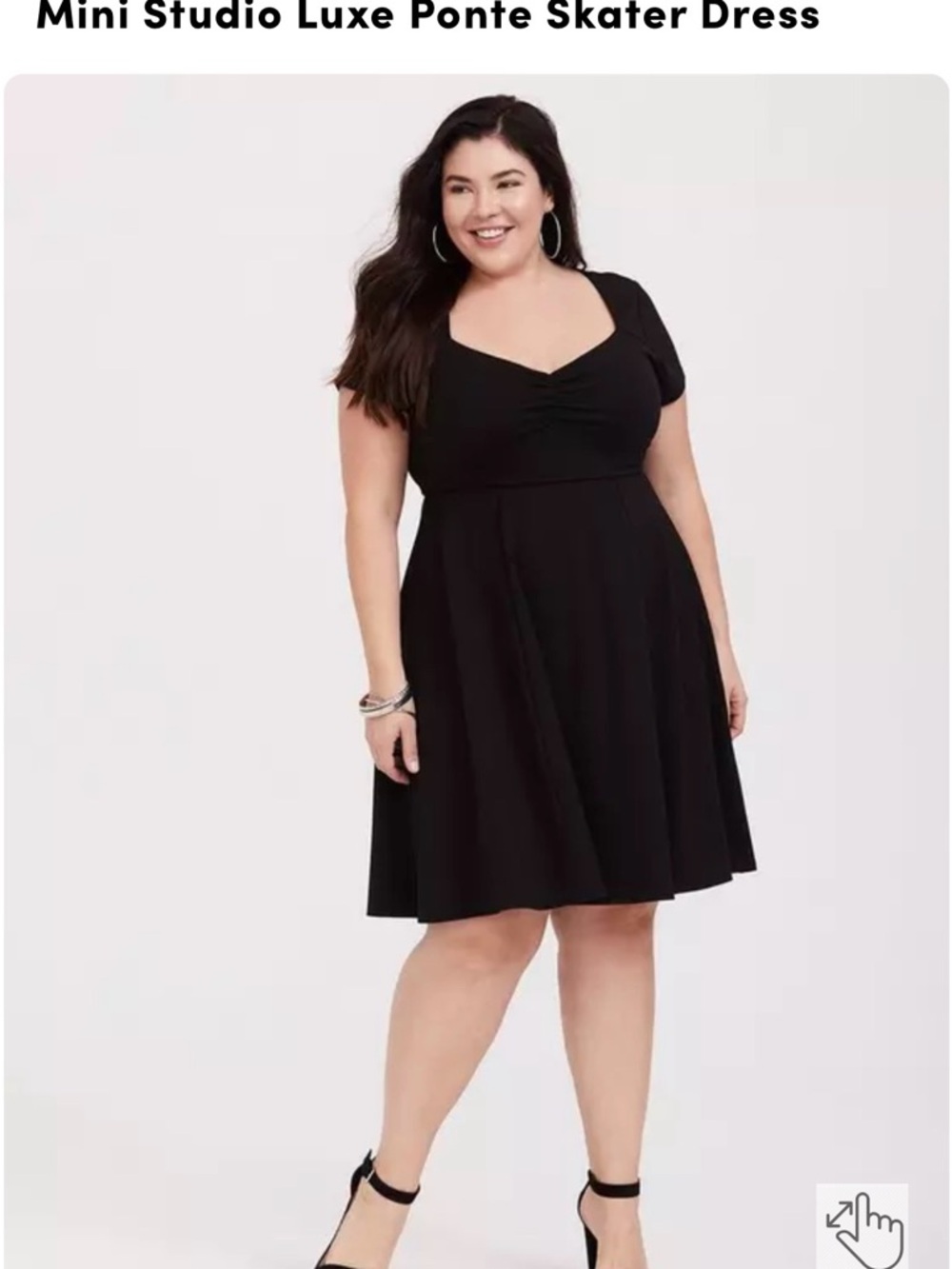TORRID 3 BLACK LUXE PONTE SKATER DRESS